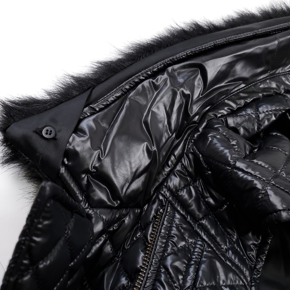 Talbots Black Removable Faux Fur Puffer Vest Sp - Picture 12 of 15